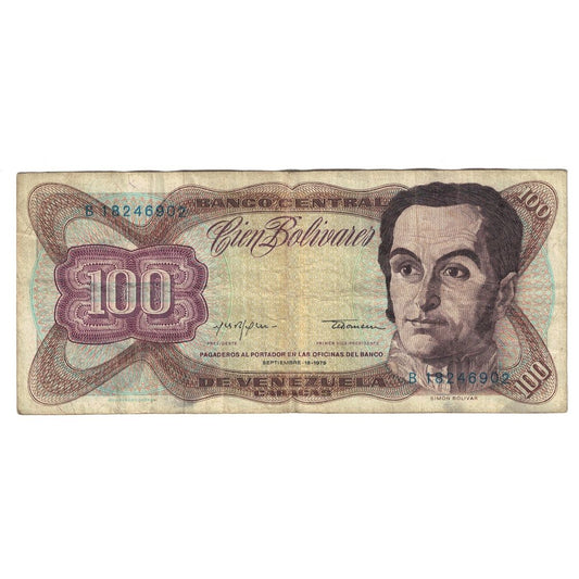 Τραπεζογραμμάτιο, 
  
  Βενεζουέλα, 
  
  100 Μπολιβάρ